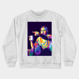 Leonardo Drinks Wpap Pop Art Crewneck Sweatshirt